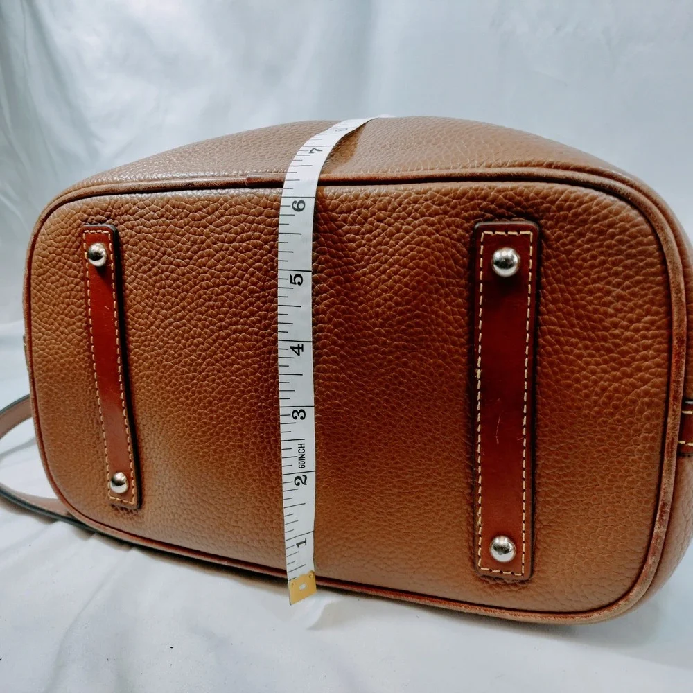 Vintage Dooney & Bourke Satchel; Brown Pebbled Leather,